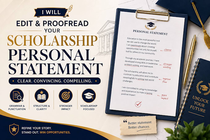 edit and proofread your scholarship personal statement