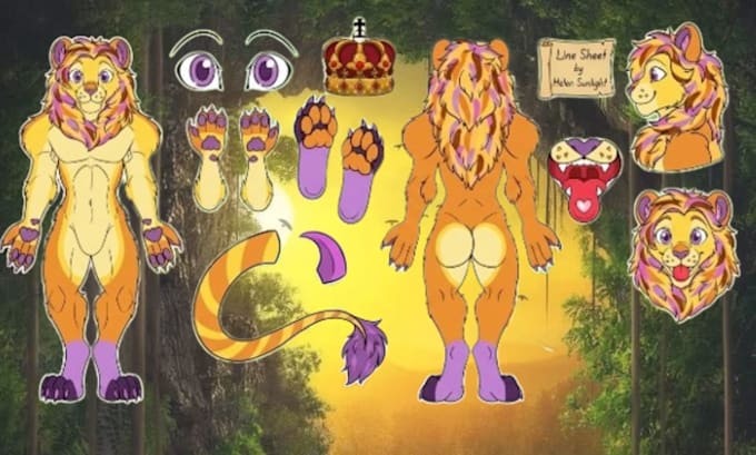 draw furry reference sheet furry ref sheet anthro oc nsfw fursona ref sheet