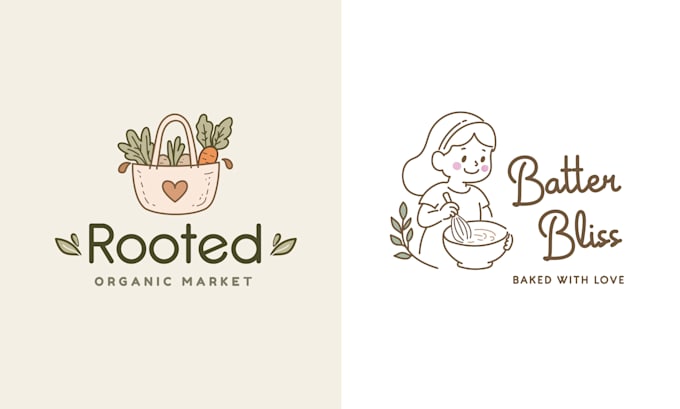 create hand drawn boho kids brand logo