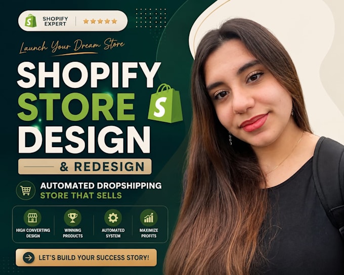build an automated shopify dropshipping store or store redesign