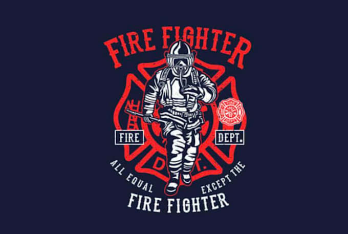 create firefighter mascot logo design with 1 day delivery