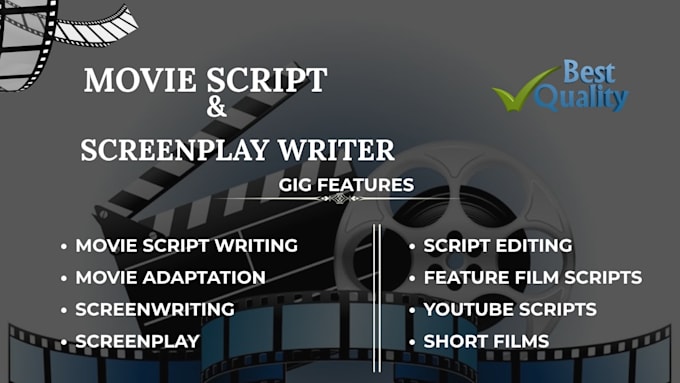write movie script, screenwriting TV series scriptwriting, feature film script