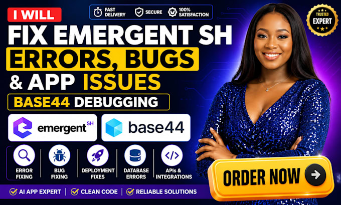 fix emergnt sh errors, bugs, and app issues, base44 emergent sh errors