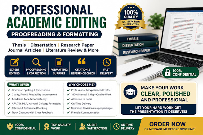professionally edit and proofread your thesis