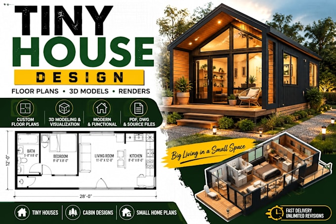 design a modern tiny house cabin and small home plans