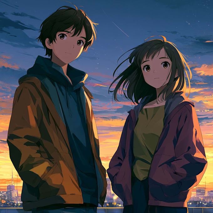 draw a anime character or anime couple character