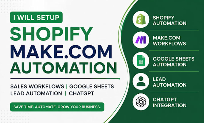 setup shopify make com automation sales workflows google sheets lead automation