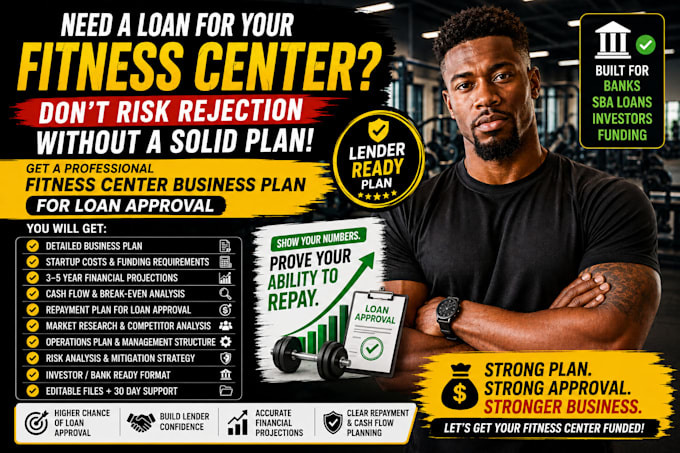 create a fitness center business plan for loan approval