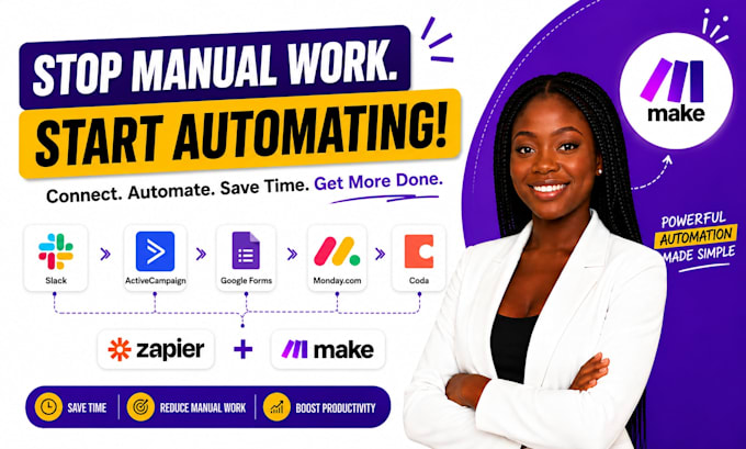 slack activecampaign google forms monday com coda zapier integration automation