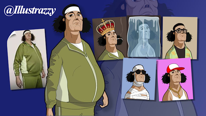 create a hand drawn cartoon character from your photo