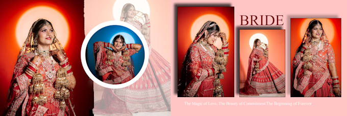 design premium wedding album pages and creative posters