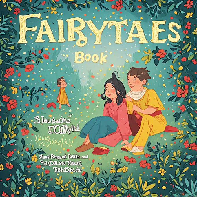 create illustrated fairytale book cover