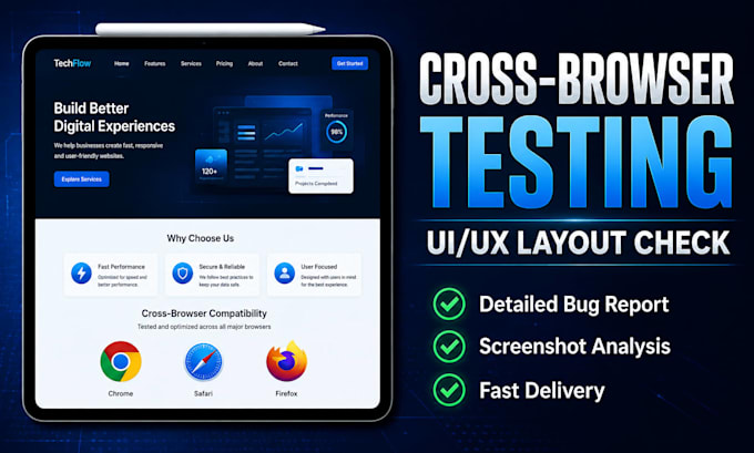 do website testing and find responsive layout bugs