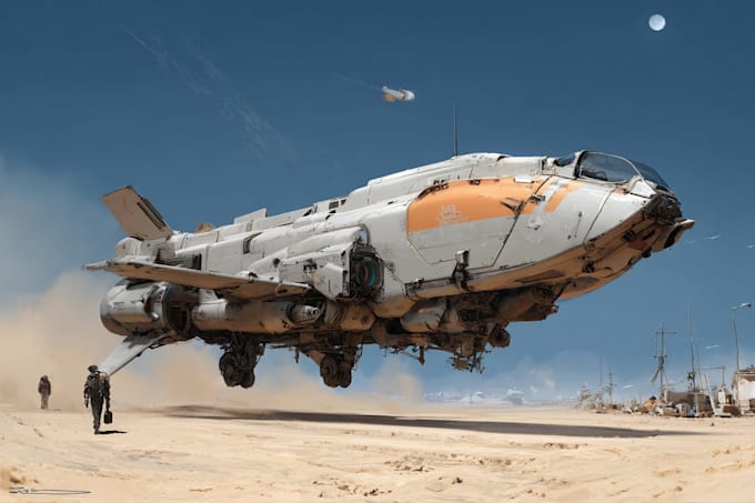design unique sci fi spaceships and futuristic spacecraft