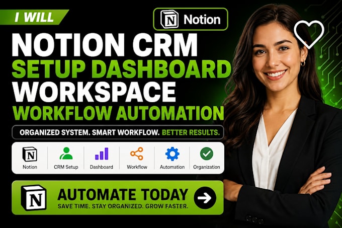notion CRM setup dashboard workflow automation monday zapier automation