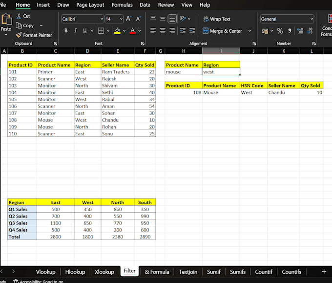 create excel formulas, vlookup, xlookup, and data solutions