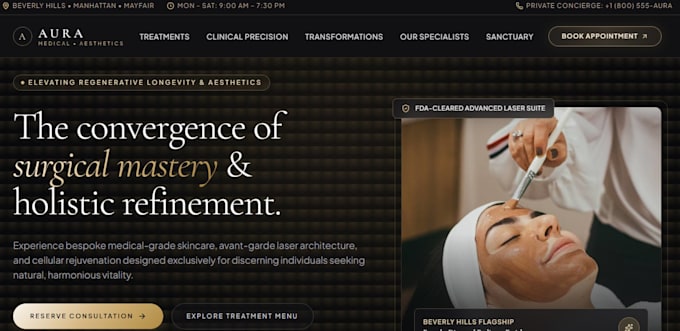 design a modern med spa website