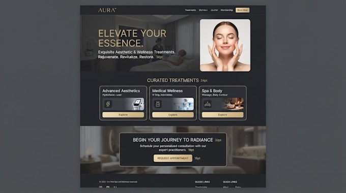 design a modern med spa website