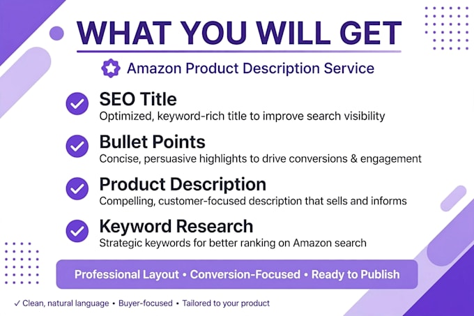 write descriptions of products