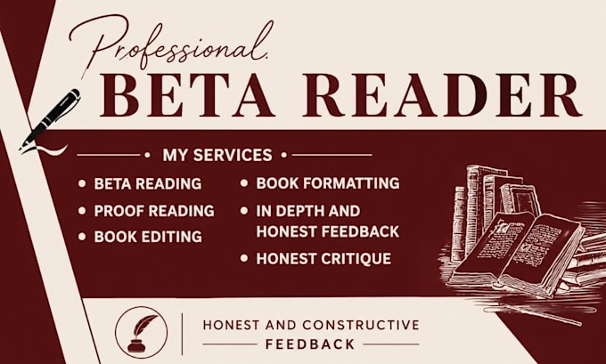 beta read your book and give honest reader feedback