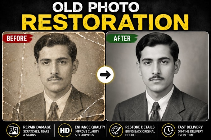 restore, repair damaged photos
