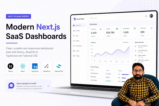 build a modern nextjs saas dashboard