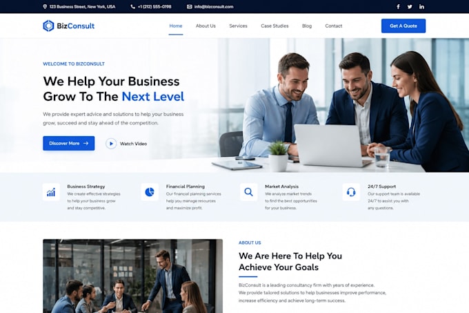 build a wordpress website and upload content