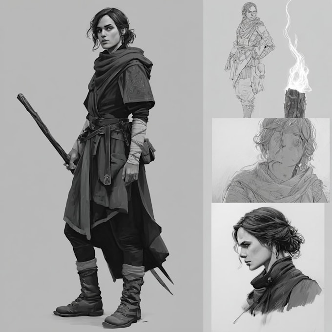 draw your dnd art or ttrpg character design or illustration