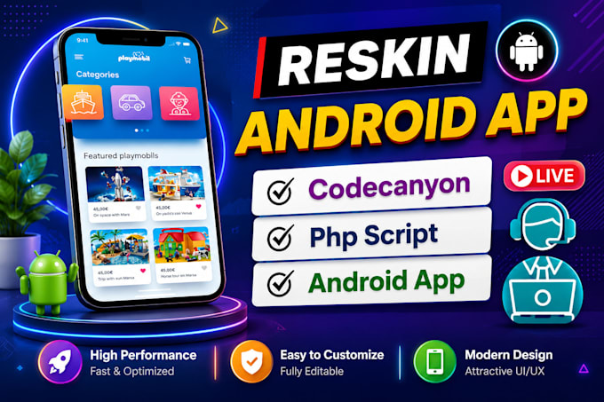 reskin app, redesign your android app and reskin codecanyon