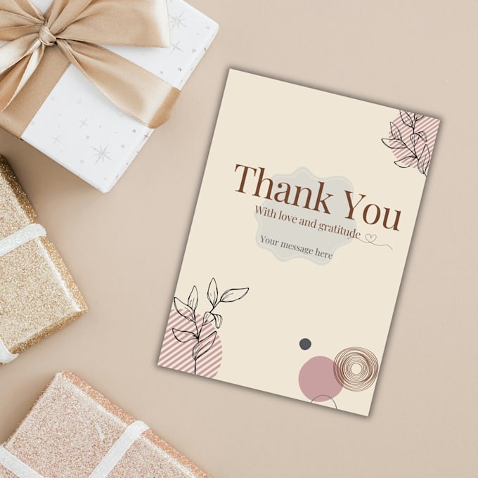 design custom printable thank you cards in canva