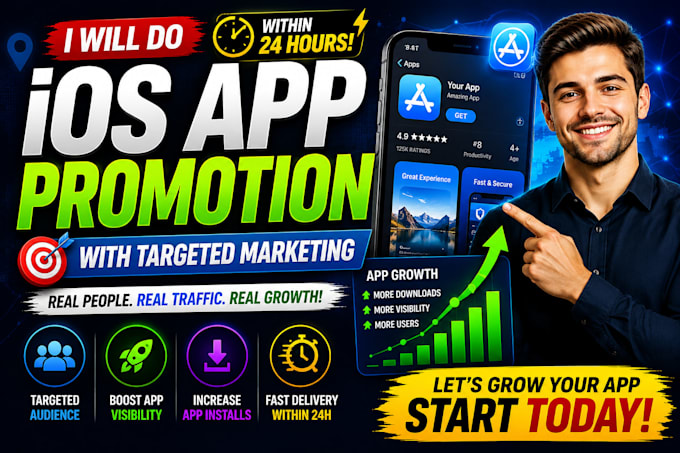do ios app promotion with targeted marketing within 24 hours