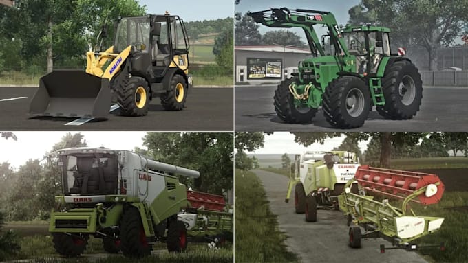model construction equipment, tractor, 3d farming simulator, heavy machinery