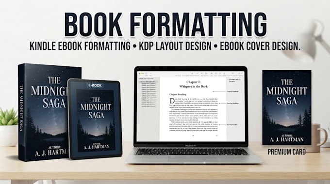 do book formatting, kindle ebook formatting KDP layout design ebook cover design