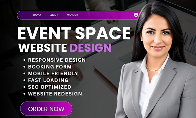 event space website,venue booking web, rental, party space wix, wordpress