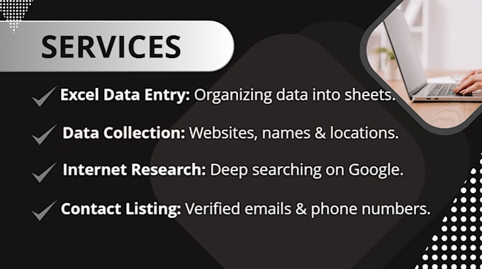 do web research, internet research, and data collection in excel