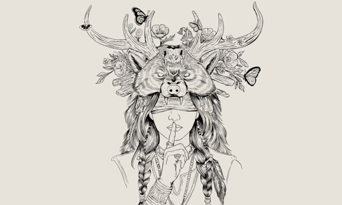 create custom pen and ink illustration for you