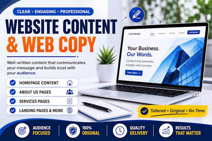 write professional website content and web copy