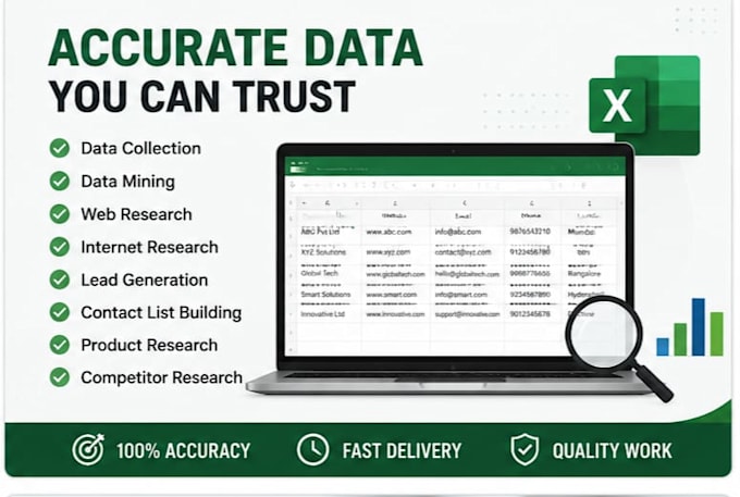 be your virtual assistant for data entry, typing, data mining, data collection