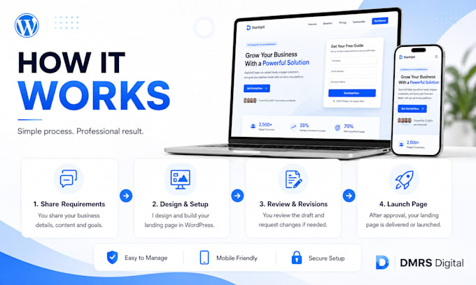 design a custom wordpress landing page