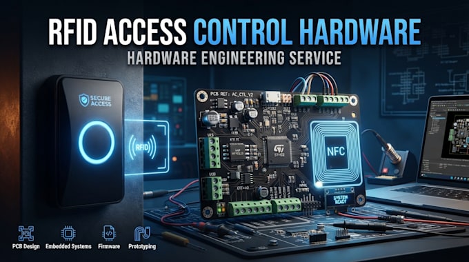 design rfid access control hardware, pcb and embedded systems