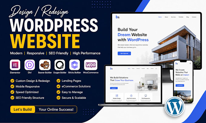 design redesign premium wordpress website with beaver elementor oxygen divi