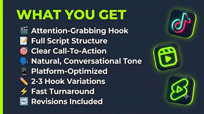 write engaging video scripts for tiktok reels and youtube ads