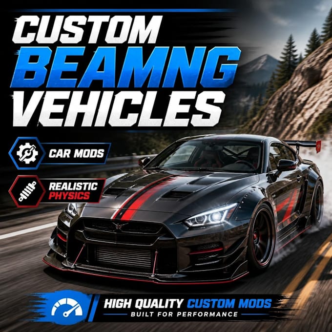 create custom beamng drive vehicle, car mods with realistic physics