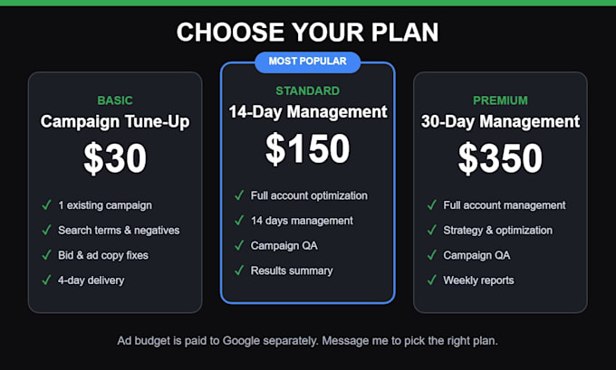 manage google ads ppc campaigns for ecommerce and lead gen