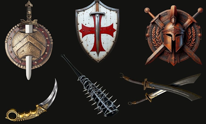 design 3d cosplay armor sheild weapons props and accessories for 3d printing