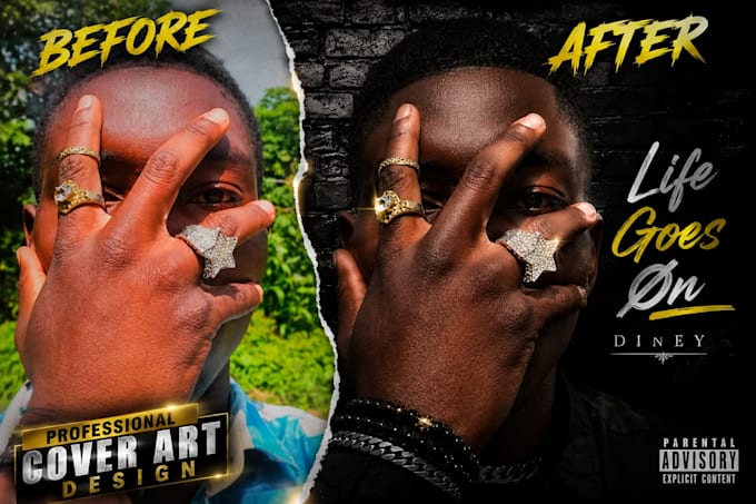 design aggressive rap trap and hip hop cover art