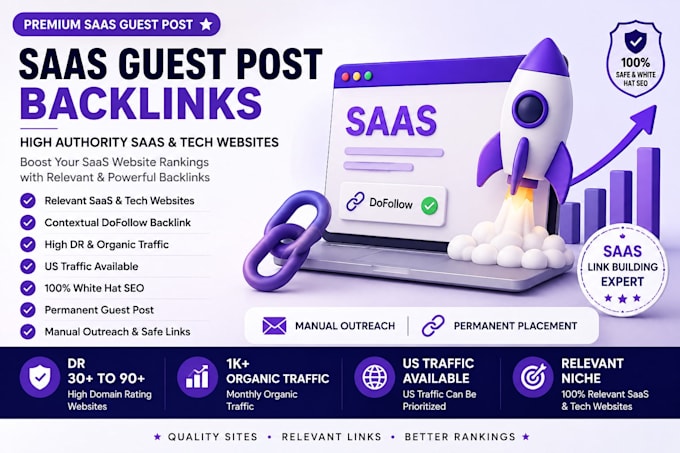build saas guest post backlinks on relevant websites