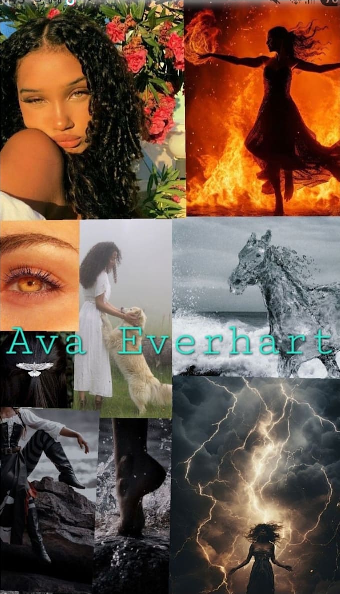 cinematic character aesthetic and  moodboard design