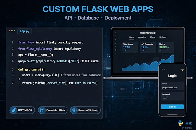 develop website using python flask