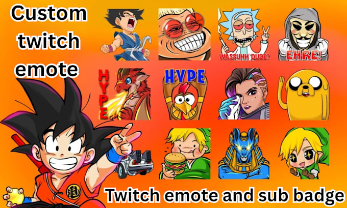 create custom twitch emotes, sub badges, kick emoji, discord and kick emotes